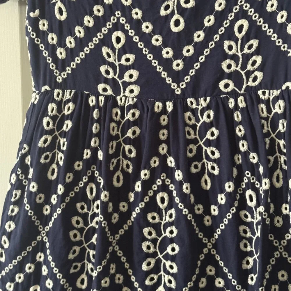 Mi Ami Womens Navy and Cream Dress Size M Medium P3 - Picture 4 of 12